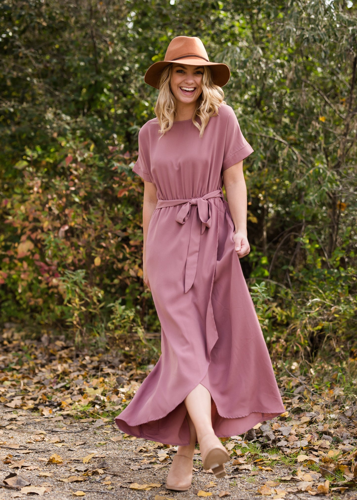 Mauve Hi Lo Belted Maxi Dress - FINAL SALE Dresses