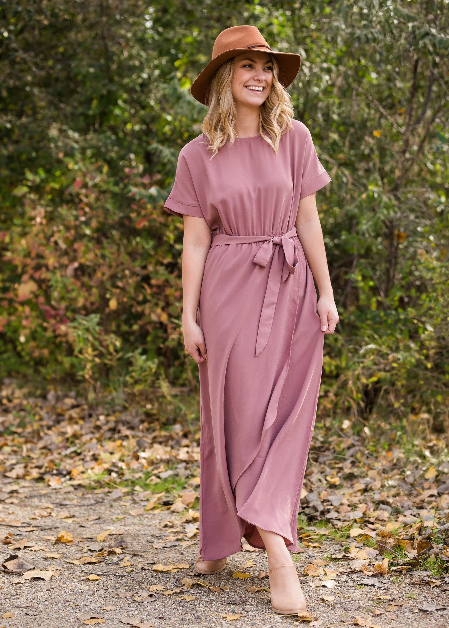 Mauve Hi Lo Belted Maxi Dress - FINAL SALE Dresses