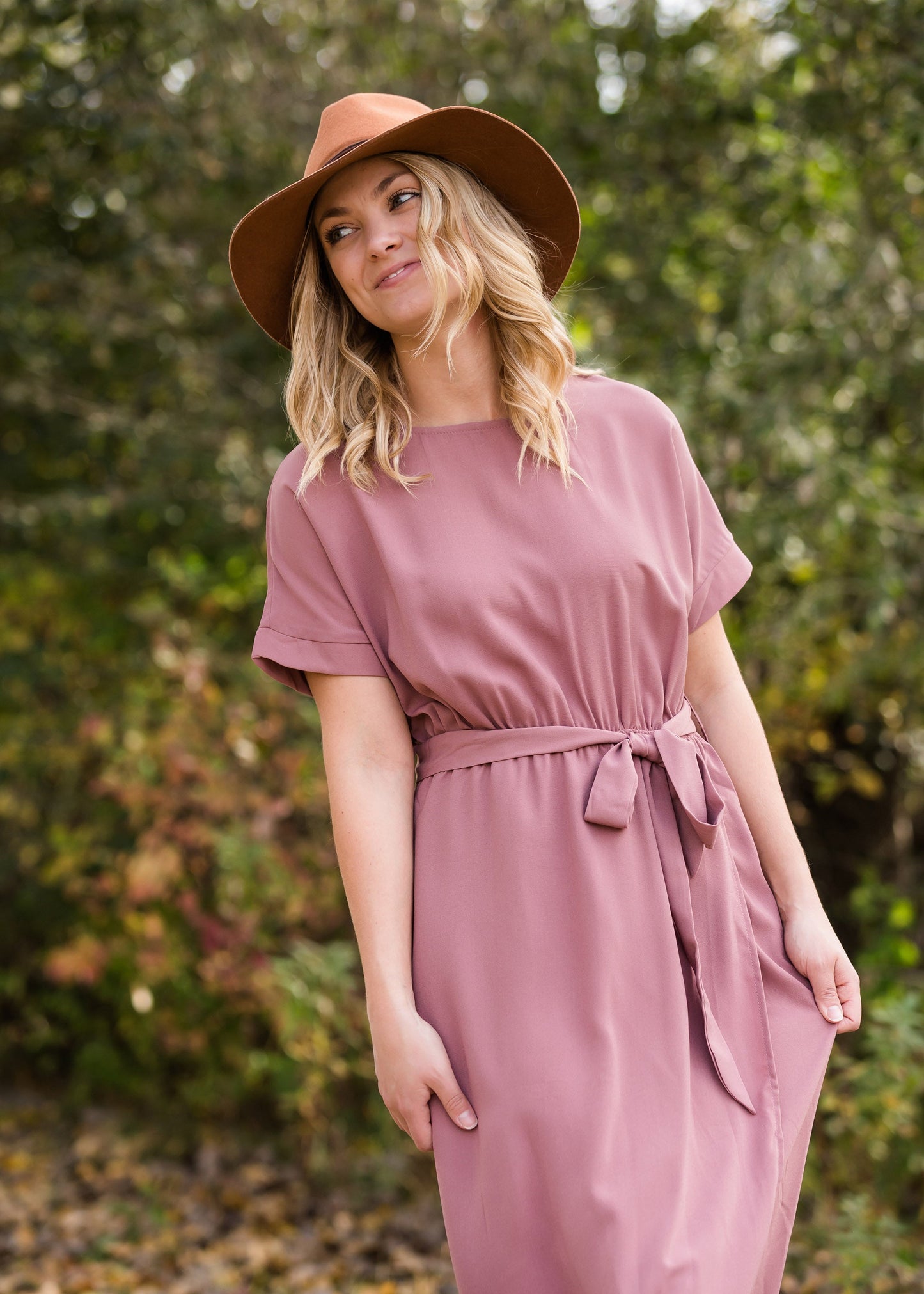 Mauve Hi Lo Belted Maxi Dress - FINAL SALE Dresses