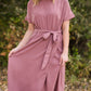 Mauve Hi Lo Belted Maxi Dress - FINAL SALE Dresses