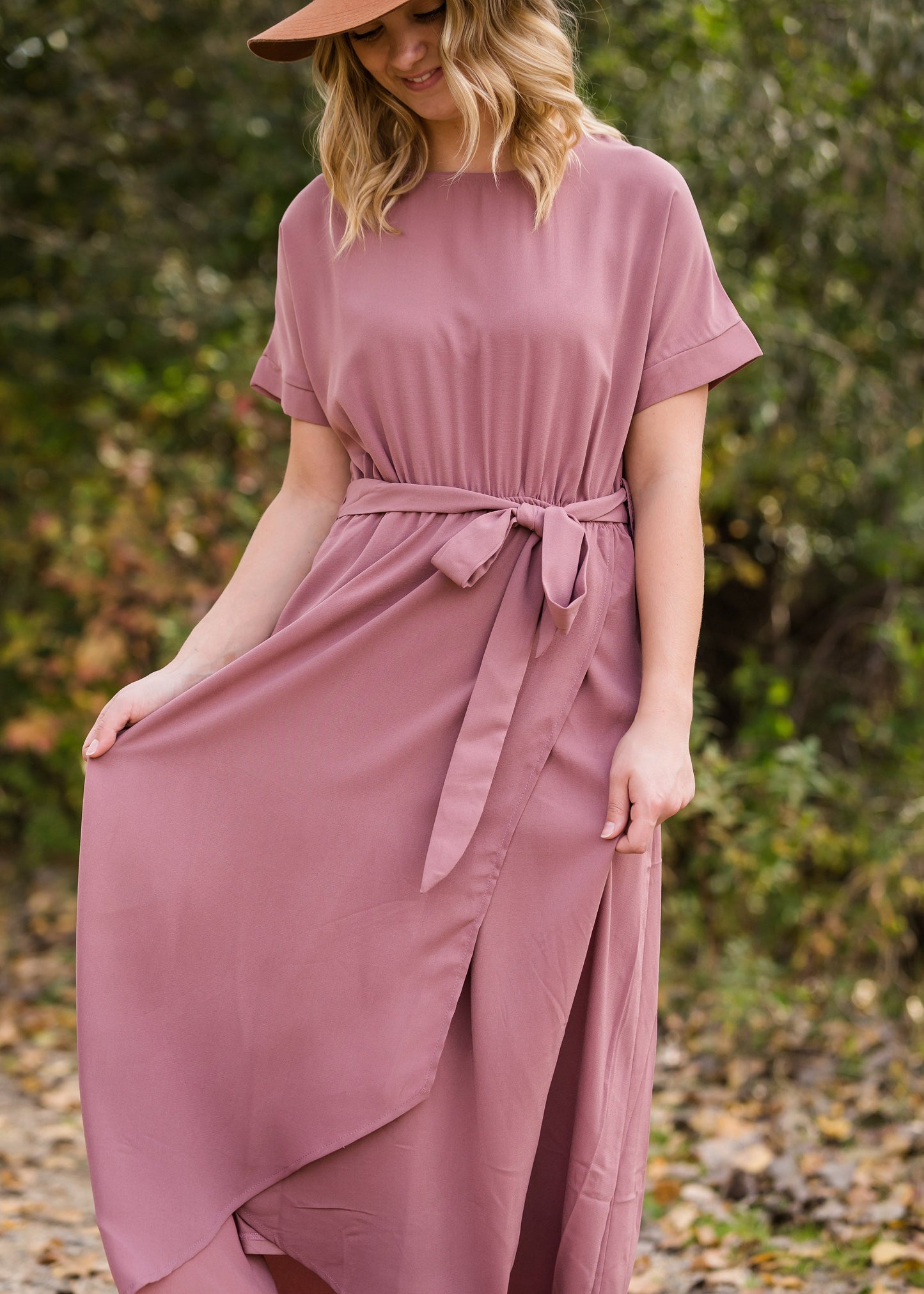 Mauve Hi Lo Belted Maxi Dress - FINAL SALE Dresses