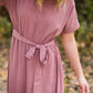 Mauve Hi Lo Belted Maxi Dress - FINAL SALE Dresses