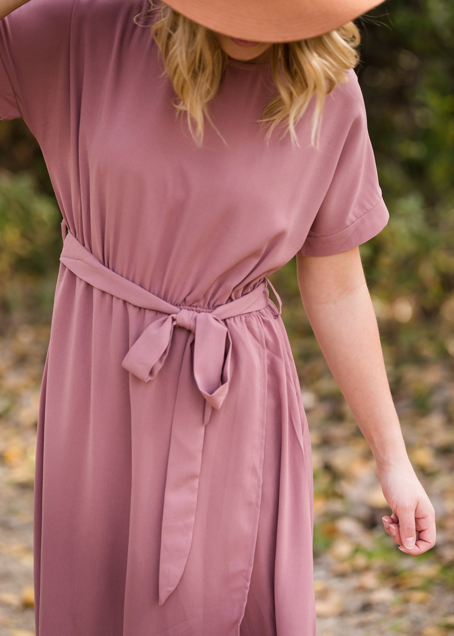 Mauve Hi Lo Belted Maxi Dress - FINAL SALE Dresses