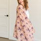 Mauve Multi Color Floral Kimono Layering Essentials