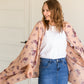 Mauve Multi Color Floral Kimono Layering Essentials