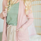 Mauve Open Front Textured Cardigan Layering Essentials