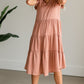 Mauve Satin Tiered Baby Doll Dress - FINAL SALE Dresses