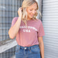 Mauve Small Town USA T-shirt Tops