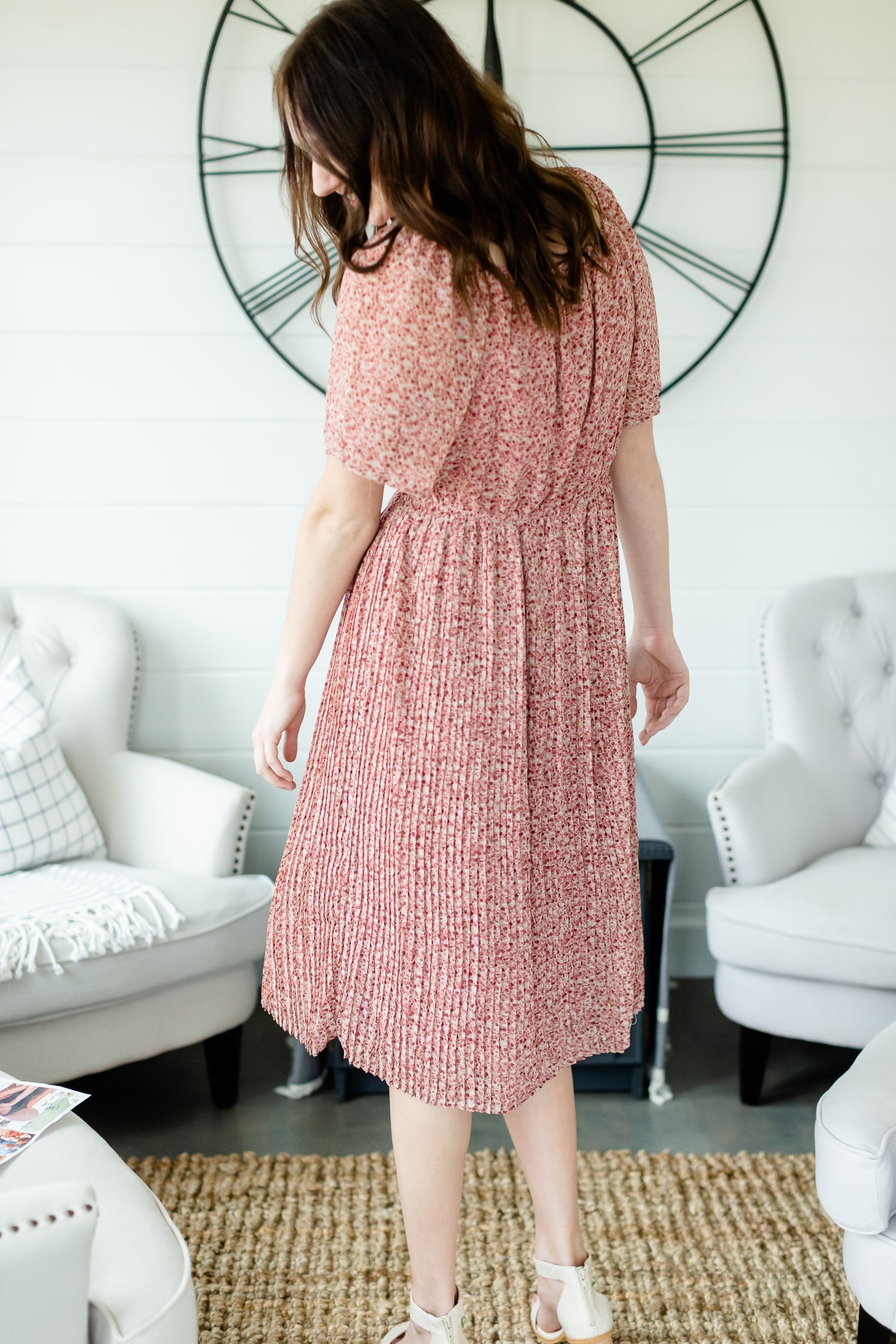 Mauve Square Neck Floral Dress - FINAL SALE Dresses