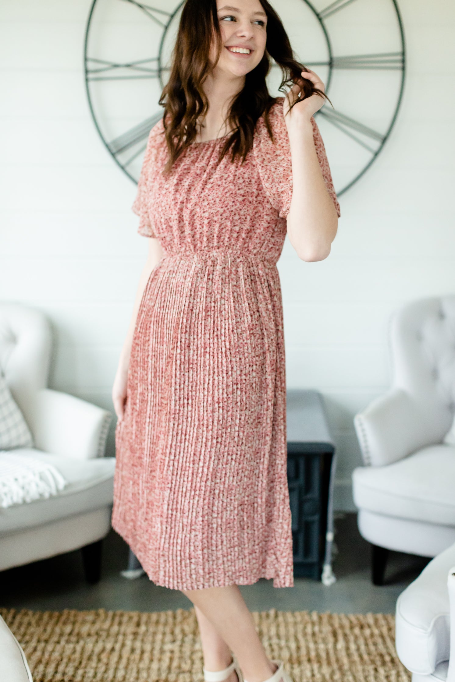 Mauve Square Neck Floral Dress - FINAL SALE Dresses