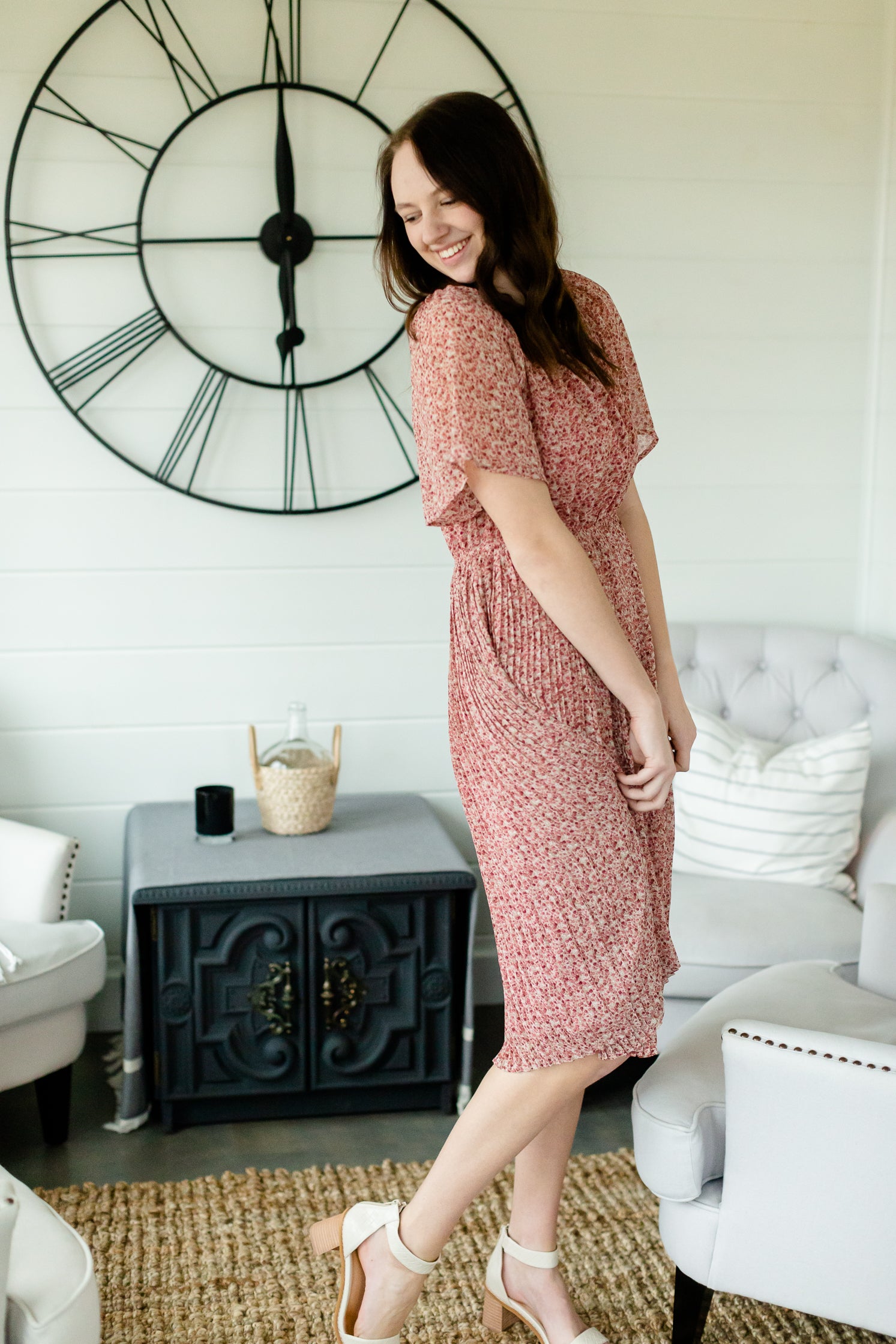 Mauve Square Neck Floral Dress - FINAL SALE Dresses