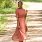 Mauve Swiss Dot Smocked Dress - FINAL SALE Dresses
