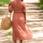 Mauve Swiss Dot Smocked Dress - FINAL SALE Dresses