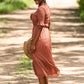 Mauve Swiss Dot Smocked Dress - FINAL SALE Dresses