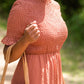 Mauve Swiss Dot Smocked Dress - FINAL SALE Dresses