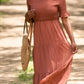 Mauve Swiss Dot Smocked Dress - FINAL SALE Dresses