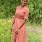 Mauve Swiss Dot Smocked Dress - FINAL SALE Dresses