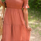 Mauve Swiss Dot Smocked Dress - FINAL SALE Dresses