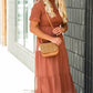 Mauve Swiss Dot Smocked Dress - FINAL SALE Dresses
