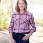 Mauveberry Plaid Top - FINAL SALE Tops