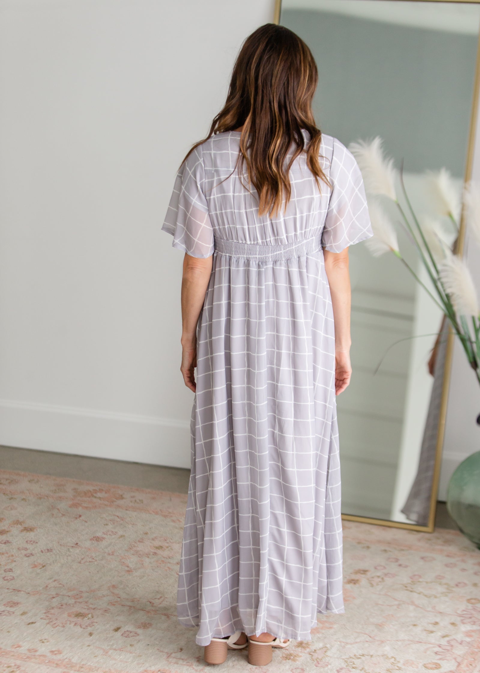 Maxi Dress with Placket Buttons Dresses Polagram
