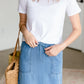 Meadow Drawstring Waist Chambray Long Denim Jean Skirt - FINAL SALE Skirts