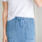 Meadow Drawstring Waist Chambray Long Denim Jean Skirt - FINAL SALE Skirts