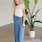 Meadow Drawstring Waist Chambray Long Denim Jean Skirt - FINAL SALE Skirts