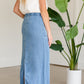 Meadow Drawstring Waist Chambray Long Denim Jean Skirt - FINAL SALE Skirts