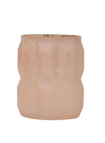 mercury glass tealight holder in neutral blush, tan and grey