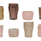 mercury glass tealight holder in neutral blush, tan and grey