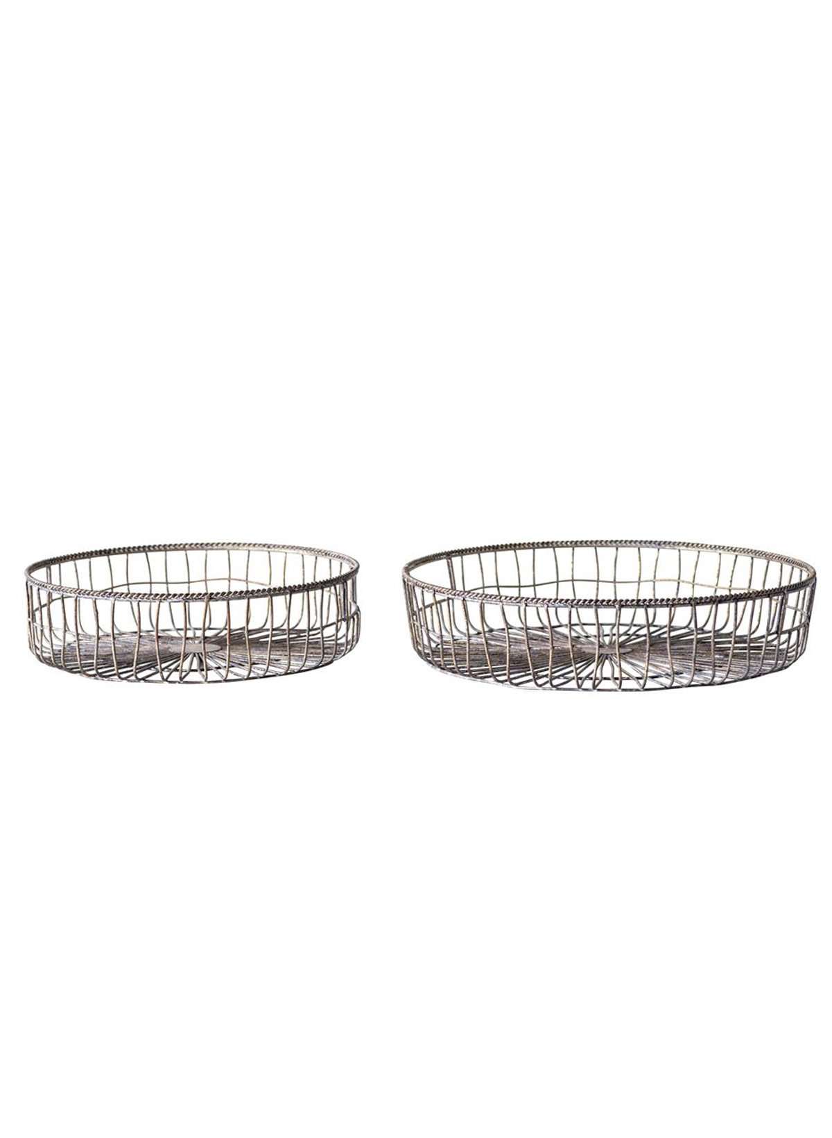 metal woven wired baskets