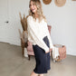 Metallic Plaid V-Neck Dolman Sleeve Sweater Tops Pinch