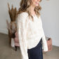 Metallic Plaid V-Neck Dolman Sleeve Sweater Tops Pinch