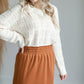 Metallic Plaid V-Neck Dolman Sleeve Sweater Tops Pinch