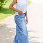 Mia Medium Denim Long Jean Skirt - FINAL SALE Skirts