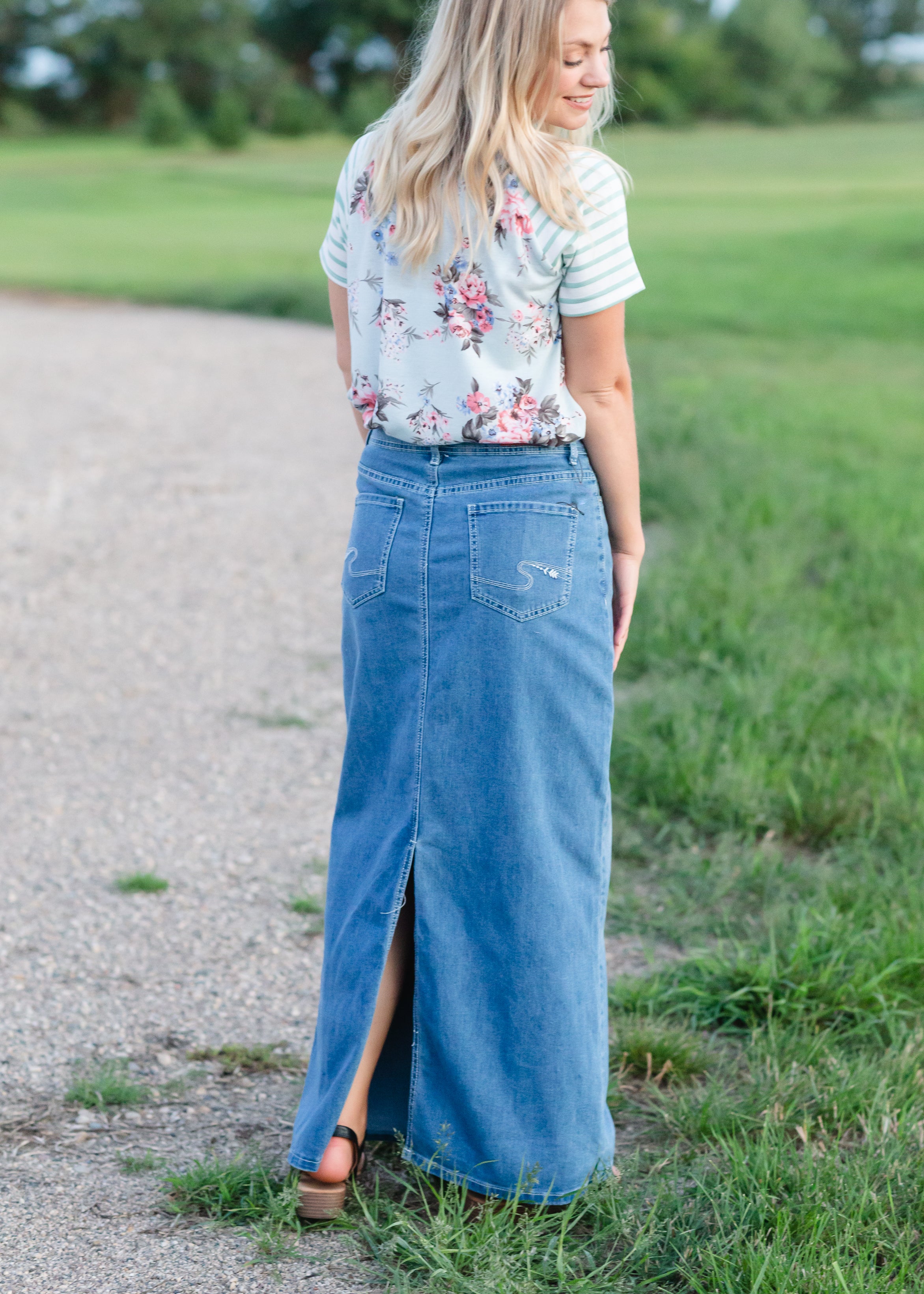 Jean skirts on clearance sale