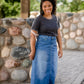 Mia Medium Denim Long Jean Skirt - FINAL SALE Skirts
