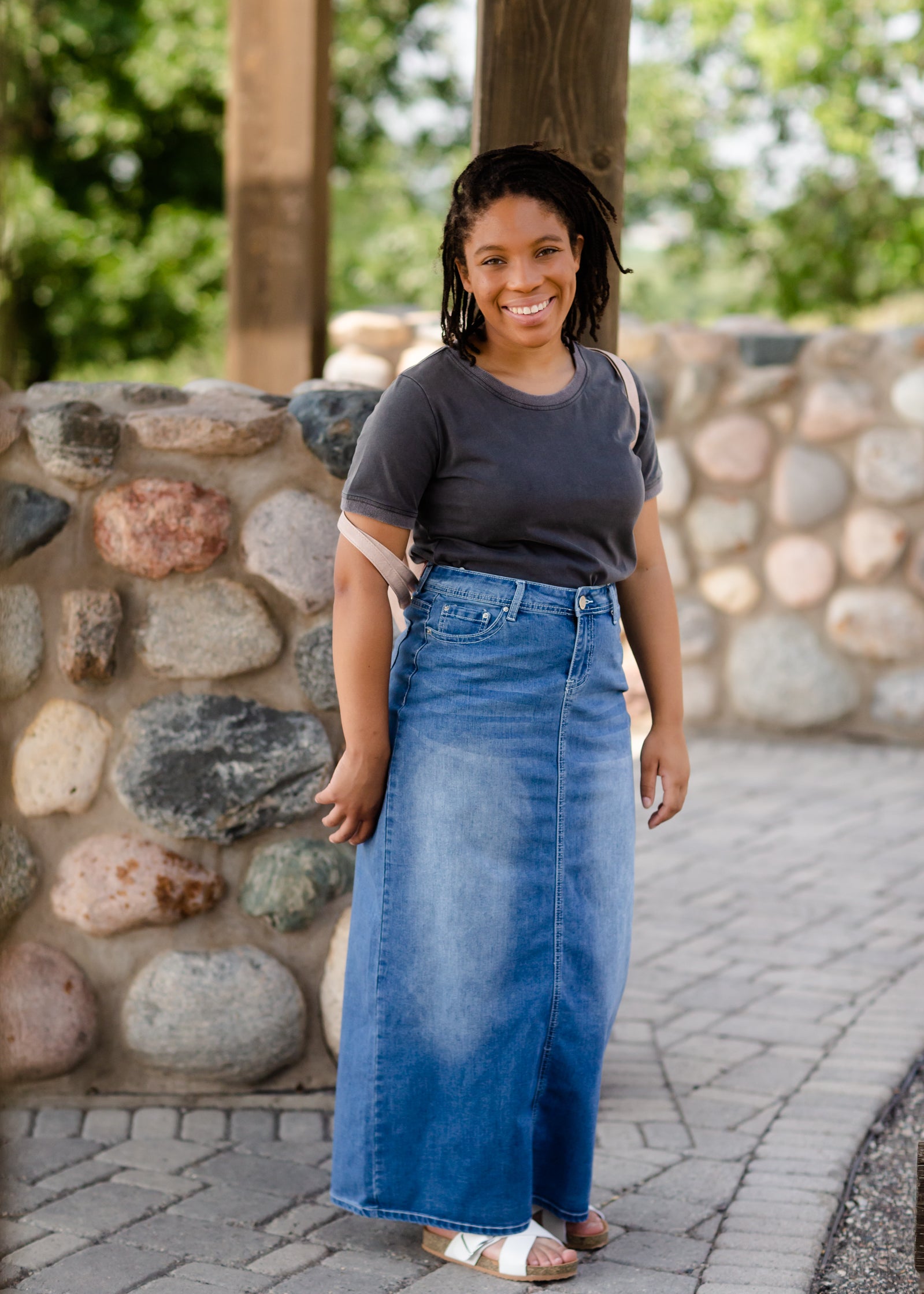 Mia Medium Denim Long Jean Skirt - FINAL SALE Skirts