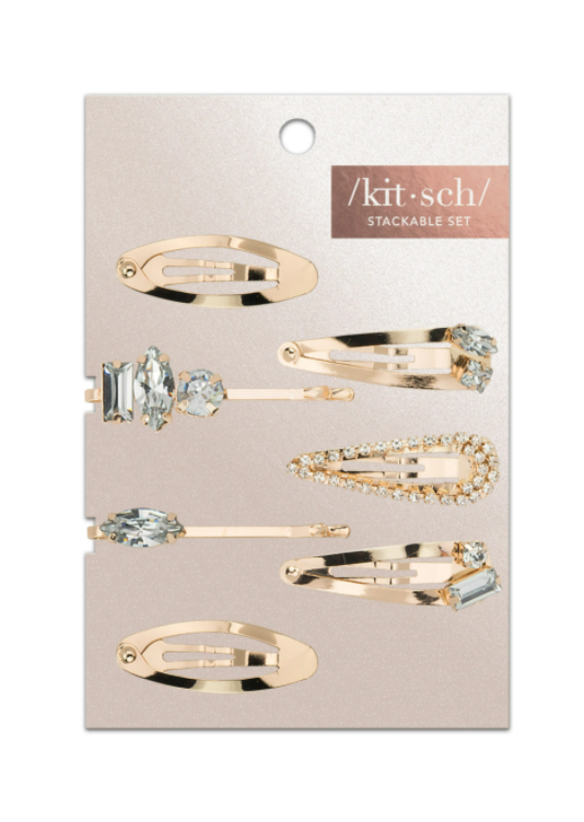 Micro Stackable Snap Clips Set Accessories Kitsch Gold