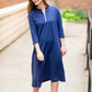 Midi Swim Dress with 1/4 Front Zipper Tops