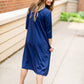 Midi Swim Dress with 1/4 Front Zipper Tops