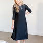 Midi Swim Dress with 1/4 Front Zipper Tops