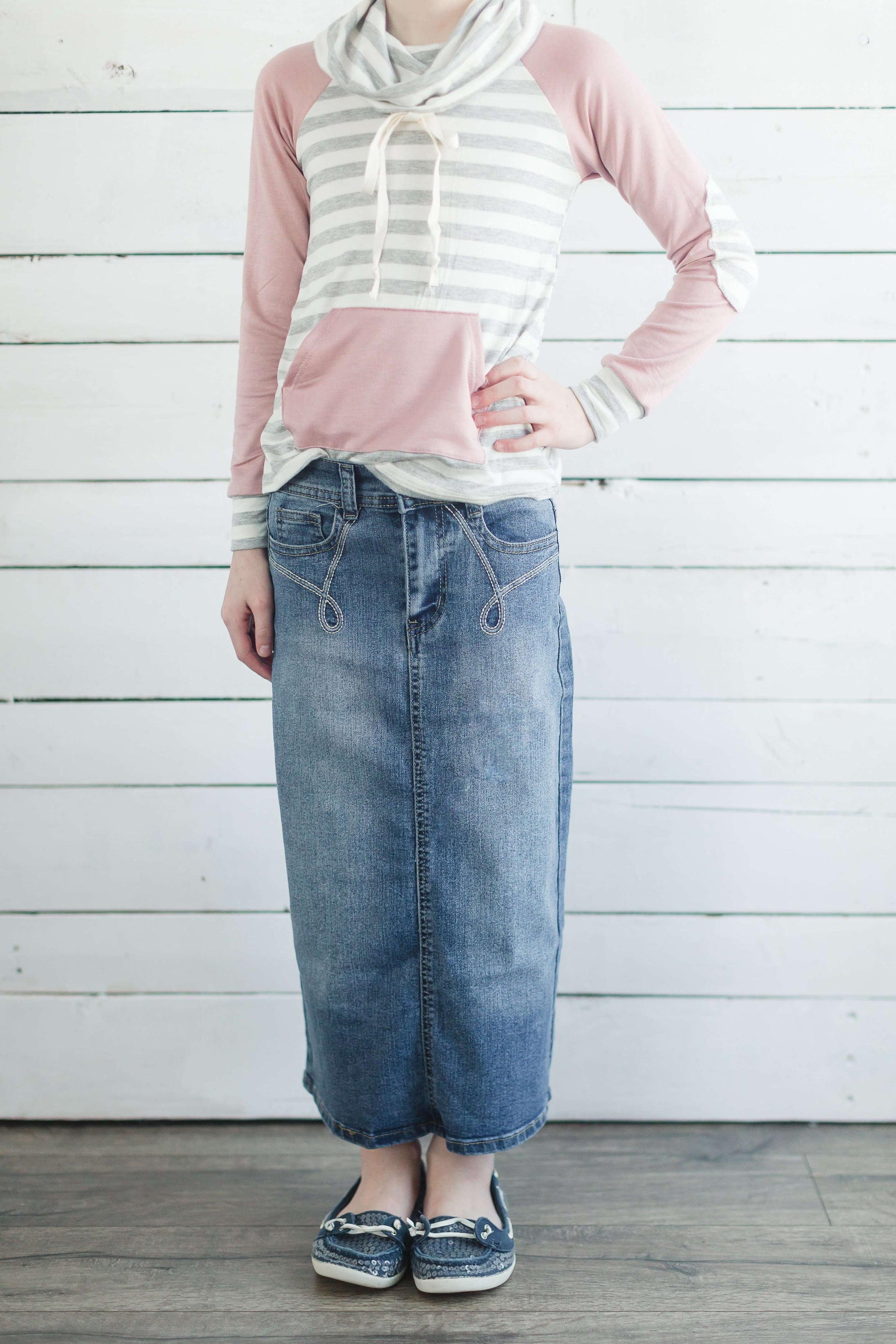 Mika Long Denim Skirt Skirts