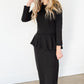 Mindy Black Straight Fit Midi Dress - FINAL SALE Dresses