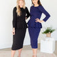 Mindy Black Straight Fit Midi Dress - FINAL SALE Dresses