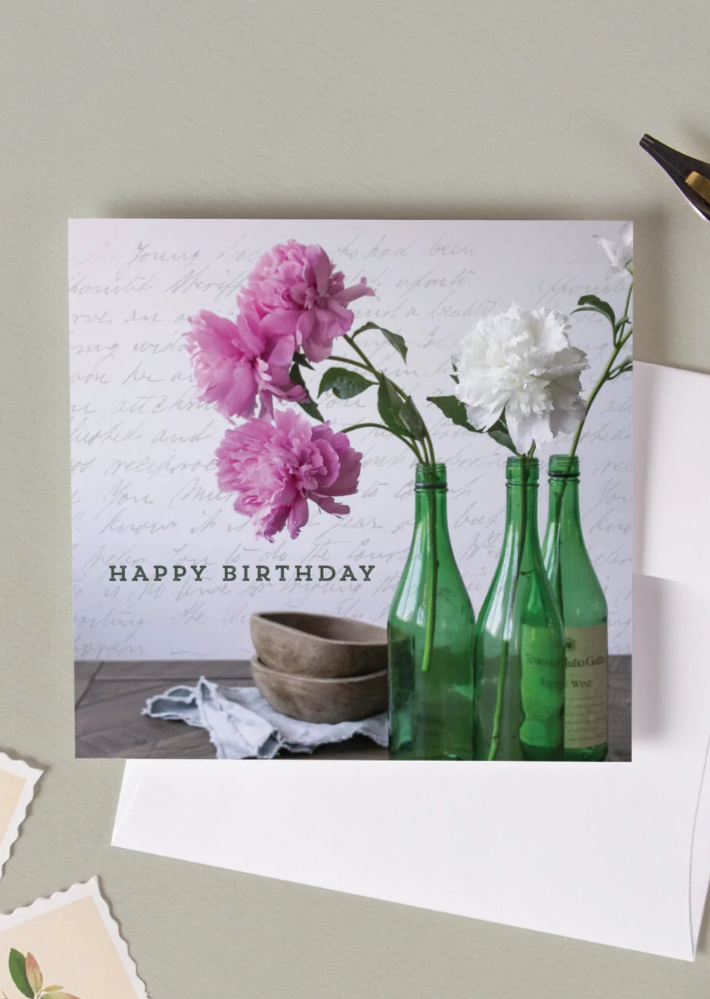 Mini Greeting Cards Gifts Happy Birthday Plant