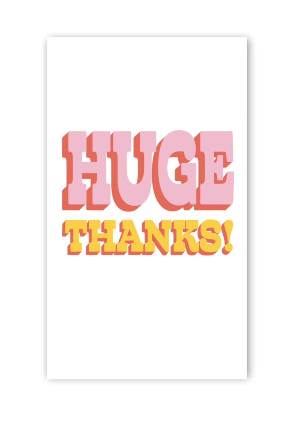 Mini Made Greeting Cards - FINAL SALE Home & Lifestyle Huge Thanks Greeting Card
