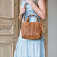 perforated mini tote with coin purse