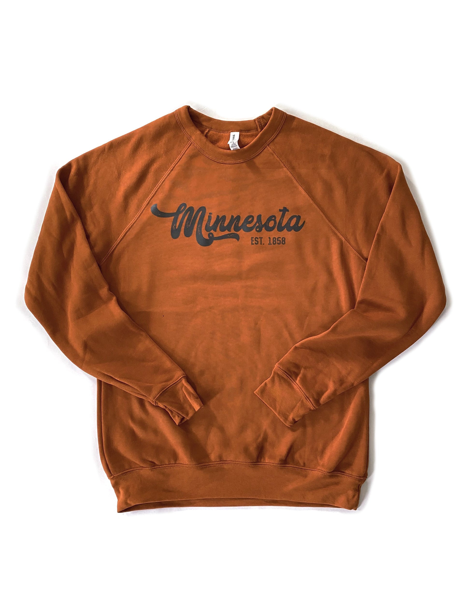 Minnesota Autumn Rust Crew Sweatshirt Tops Northern Print Co